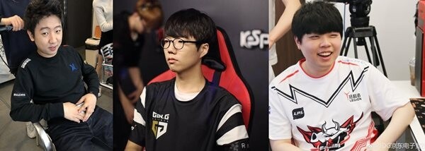 '칸' 김동하, '하루' 강민승, '클리드' 김태민 [사진=킹존 드래곤X 젠지 e스포츠 페이스북·JD 게이밍 웨이보 화면캡처]