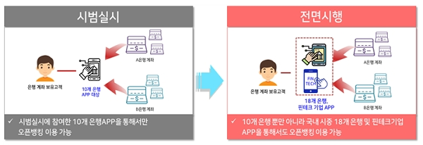 시범실시와 전면실시 일정. [출처= 금융위원회]?