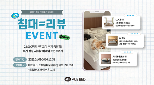에이스침대, 고객 후기 2만8천건 돌...